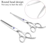 Professional Hair Cutting Baby Hair Scissors, Hairdressing Scissors, Blue Screw Scissors, Tools, Thinning Scissors Set, Family (Blue Screws)