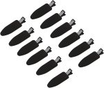 12 pieces No Bend Hair Clips, Curl Pin Clips, No Crease Hair Clips for Makeup Application， non-slip.Hair won't get caught between plastic attached to metal. (Black)…