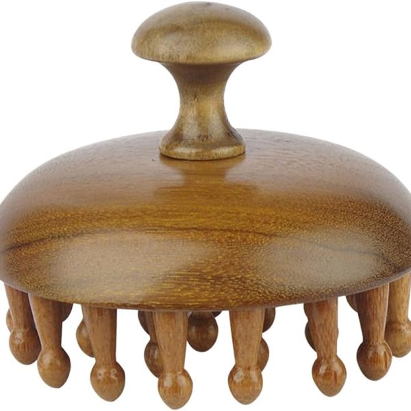 Wood Scalp Massage Comb Handheld Hair Massager Scalp Head Body Trigger Point Massage Tool Gua Sha Massager Comb for Body Relief