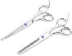 Professional Hair Cutting Baby Hair Scissors, Hairdressing Scissors, Blue Screw Scissors, Tools, Thinning Scissors Set, Family (Blue Screws)