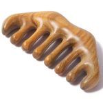 Wooden Massage Comb, Wooden Scalp Massager, Scalp Gua Sha for Stress Relax, Loc Comb for - Green Sandalwood