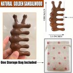Wooden Scalp Massager with Storage Bag, Massage Comb for Scalp Gua Sha, Loc Comb for