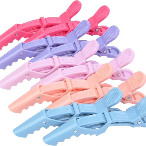 Hair Clips for Women – Wide Teeth & Double-Hinged Design – Alligator Styling Sectioning Clips of Professional Hair Salon Quality - 10Pack