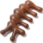 Wooden Scalp Massager with Storage Bag, Massage Comb for Scalp Gua Sha, Loc Comb for