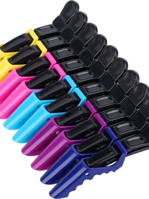 Hair Clips for Women – Wide Teeth & Double-Hinged Design – Alligator Styling Sectioning Clips of Professional Hair Salon Quality - 10Pack (Mixing)